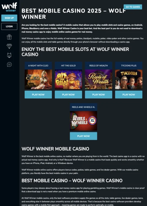 Mobile Wolf Winner